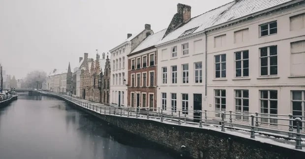 Belgium River in Winter