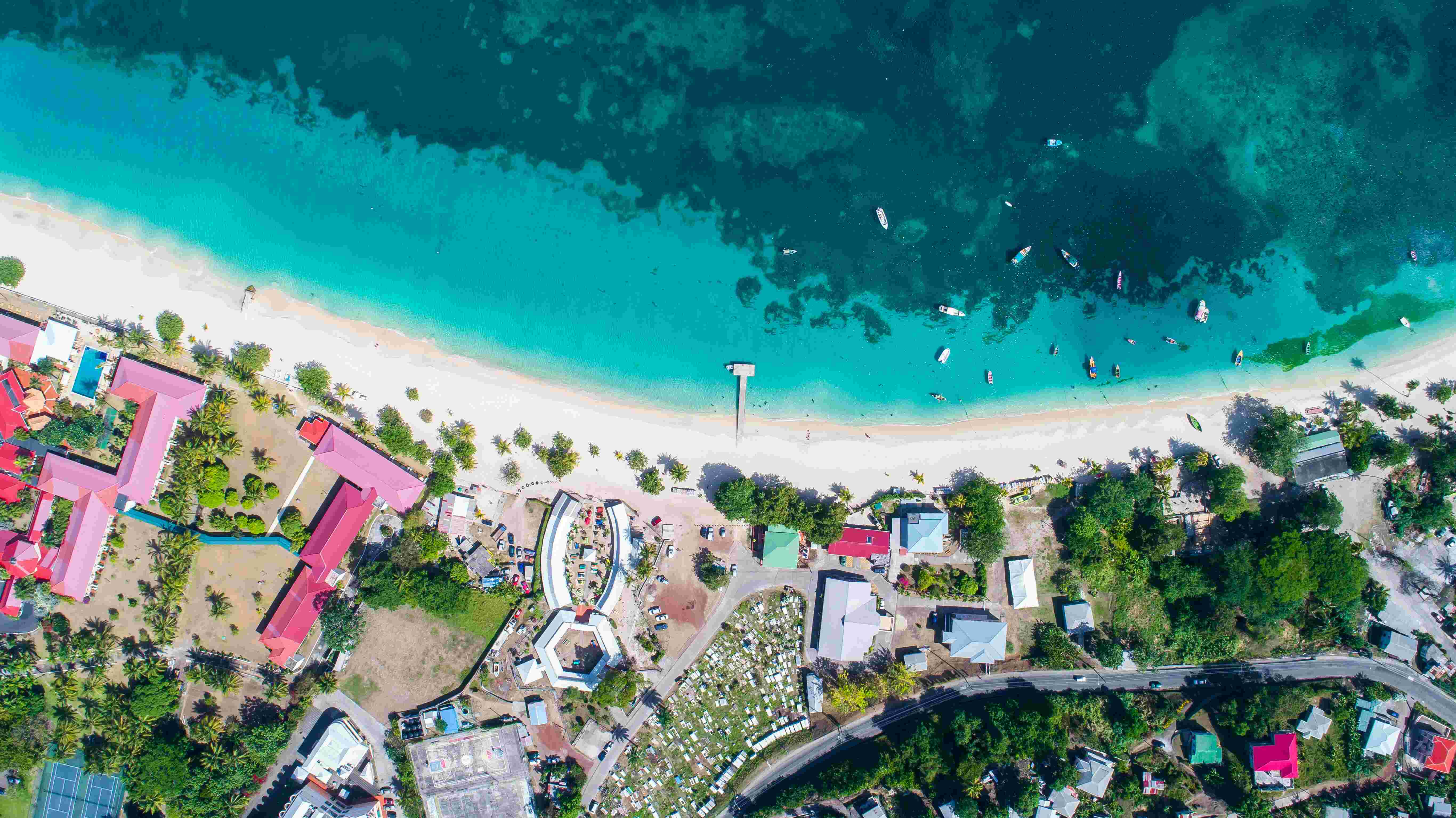 Arial view of a surftown