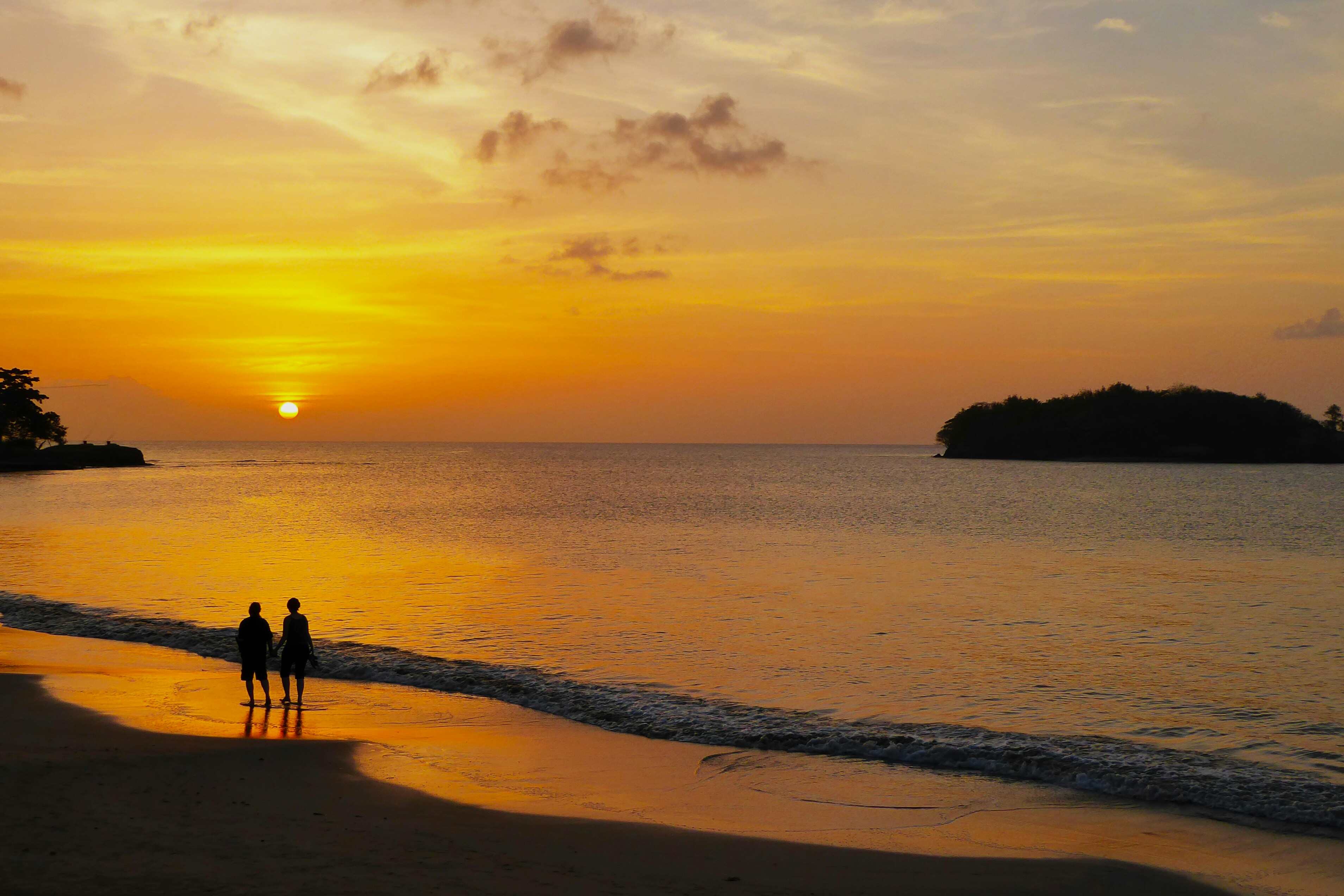 sunset on the beach