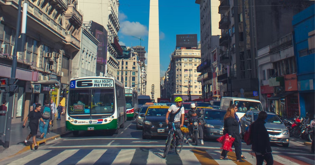 city street in buenos aries