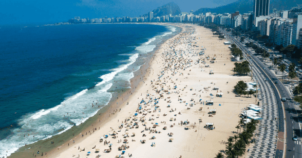 long stretch of beach in brazil