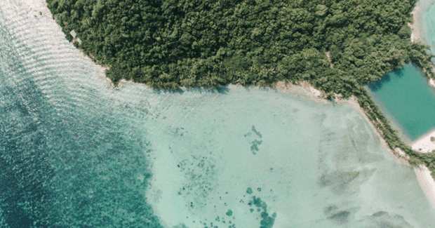 clear water on island