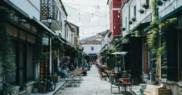 cafe district in tirana