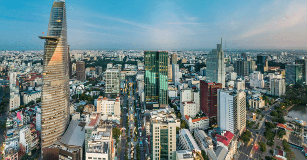 skyline city view of vietnam