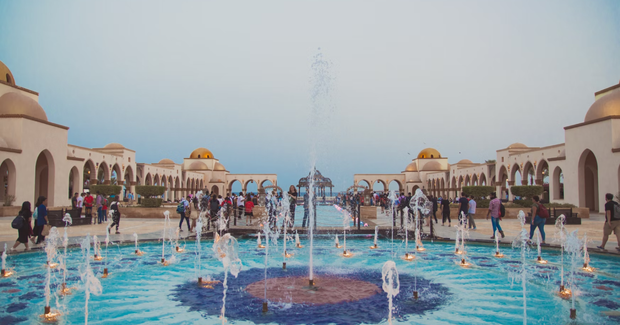 swimming pool fountain