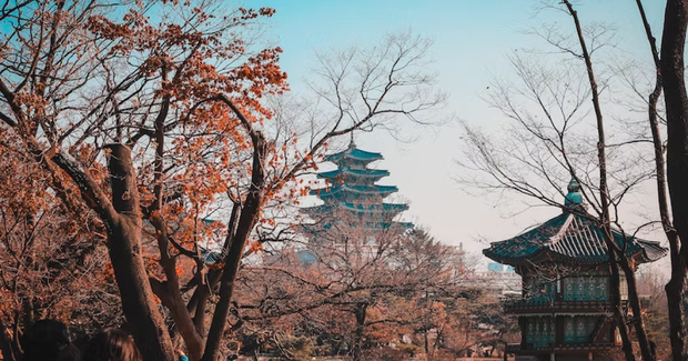 lavish temple with Asian architecture