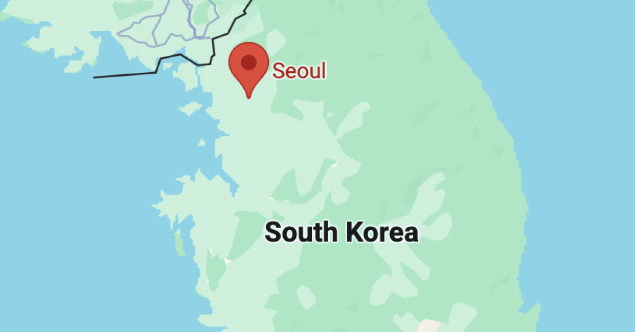 Seoul on the map